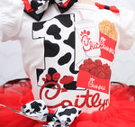 Load image into Gallery viewer, Chick-fil-A tutu set-Chick-fil-A outfit-Chick-fil-A dress-Chick-fil-A birthday-Chickfila-chick fila
