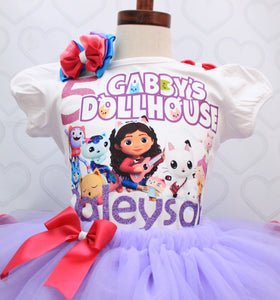 Gabby Dollhouse tutu set-Gabby Dollhouse outfit-Gabby Dollhouse dress