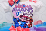Load image into Gallery viewer, Mecha Builders tutu set-Sesame tutu set- mecha builders outfit-mechas builders birthday outfit
