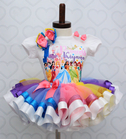 Princess tutu set- Princess outfit-Princess dress-Princess birthday-Disney princess tutu set