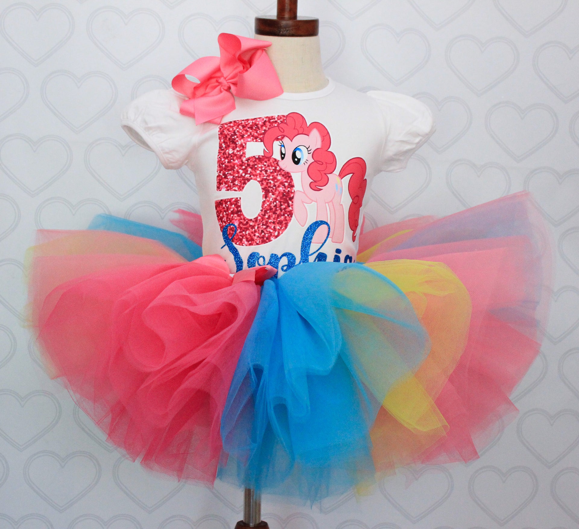 Pinkie Pie Tutu Set-My little pony tutu set-Pinkie pie birthday – Pink Toes  & Hair Bows