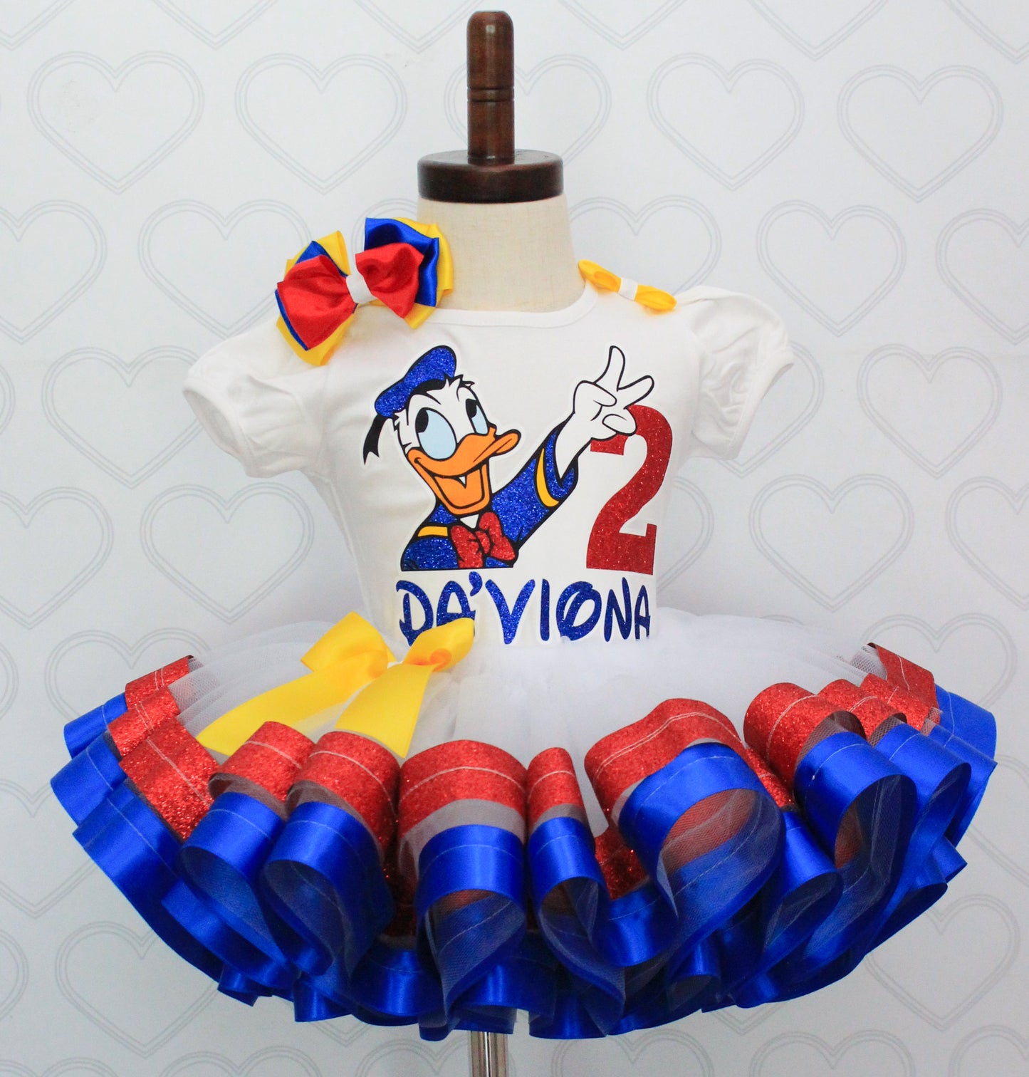 Donald Duck Tutu set- Duck outfit-Duck birthday outfit- duck tutu