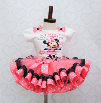 Minnie Mouse Tutu set- mouse outfit- mouse birthday outfit