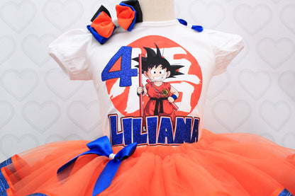 Dragon ball z tutu set-Dragon ball z outfit-Dragon ball z dress