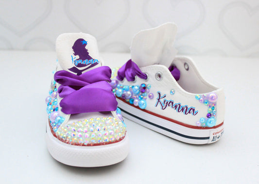 Mermaid shoes- Mermaid bling Converse-Girls Mermaid Shoes- Mermaid Converse