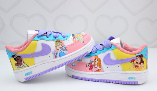 Princess shoes-Princess air force 1's -Girls af1's Shoes-Custom air force 1's- Toddler air force 1's