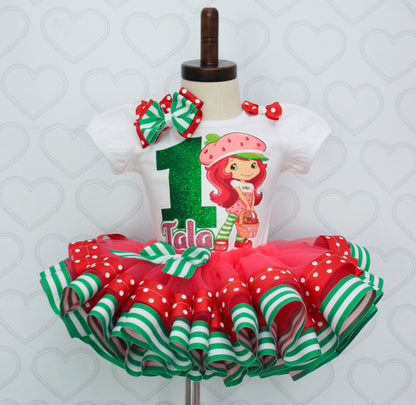 Strawberry Shortcake tutu set-Strawberry Shortcake  outfit-Strawberry Shortcake  dress