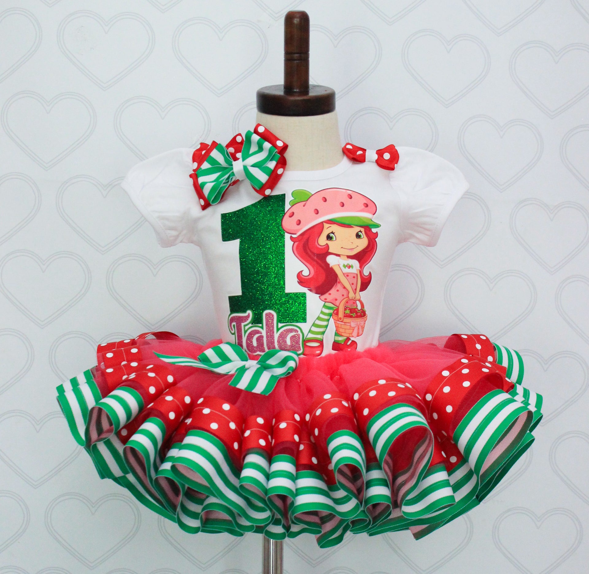 strawberry shortcake birthday dress Strawberry Birthday Shirt or Bodysuit -- A Berry Sweet Birthday -- Strawberry shortcake theme in pink, red and green 10 Shirt / Long Sleeve main image 0