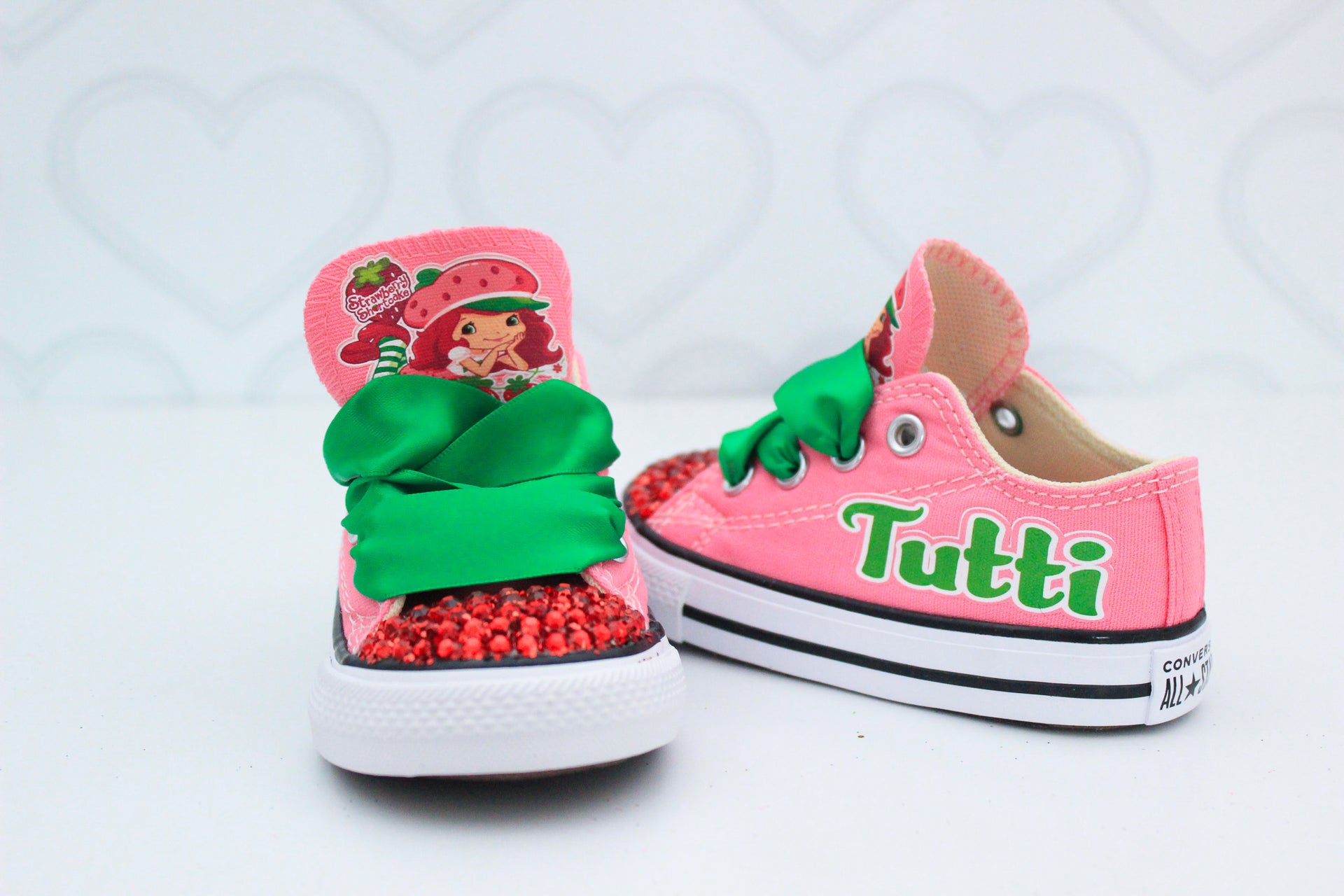 Strawberry Shortcake shoes- Strawberry shortcake bling Converse