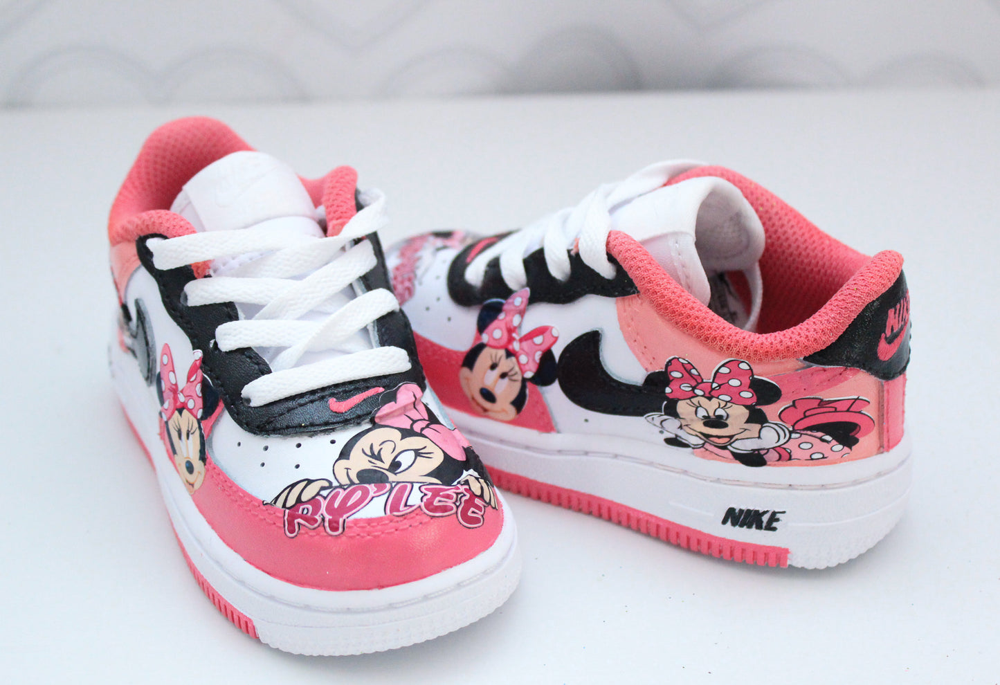 Minnie Mouse shoes-Minnie mouse air force 1's -Girls af1's Shoes-Custom air force 1's- Toddler air force 1's