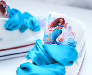 The little mermaid shoes-The little mermaid bling Converse-Girls The little mermaid Shoes-Live action little mermaid