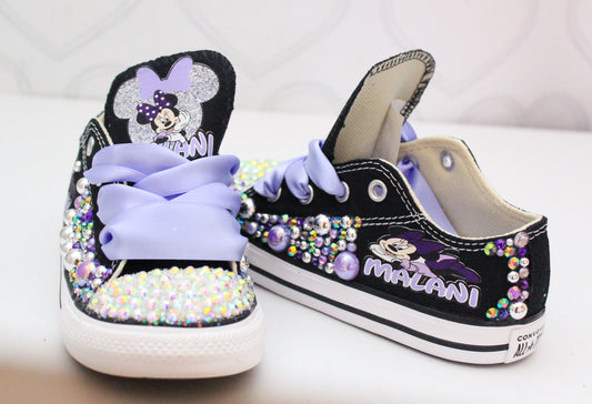 Minnie shoes- Minnie bling Converse-Girls Minnie Shoes