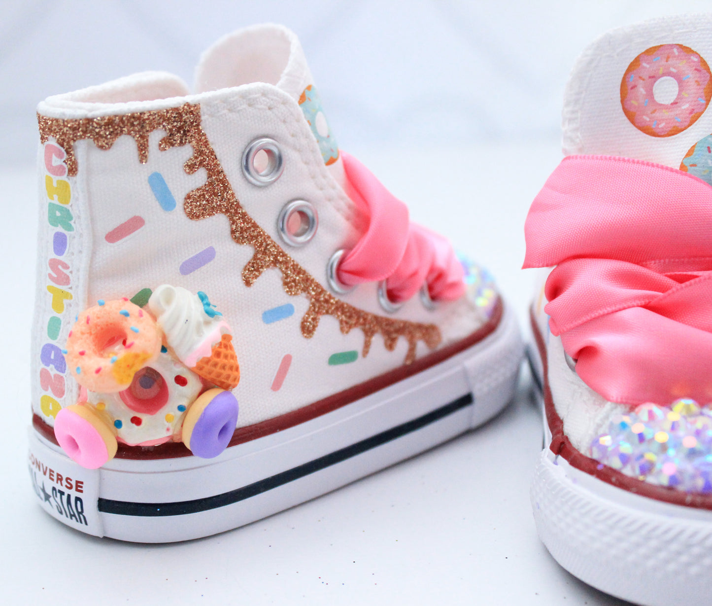 Donut shoes- Donut bling Converse-Donut converse-sweet one converse