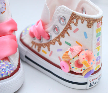 Donut shoes- Donut bling Converse-Donut converse-sweet one converse