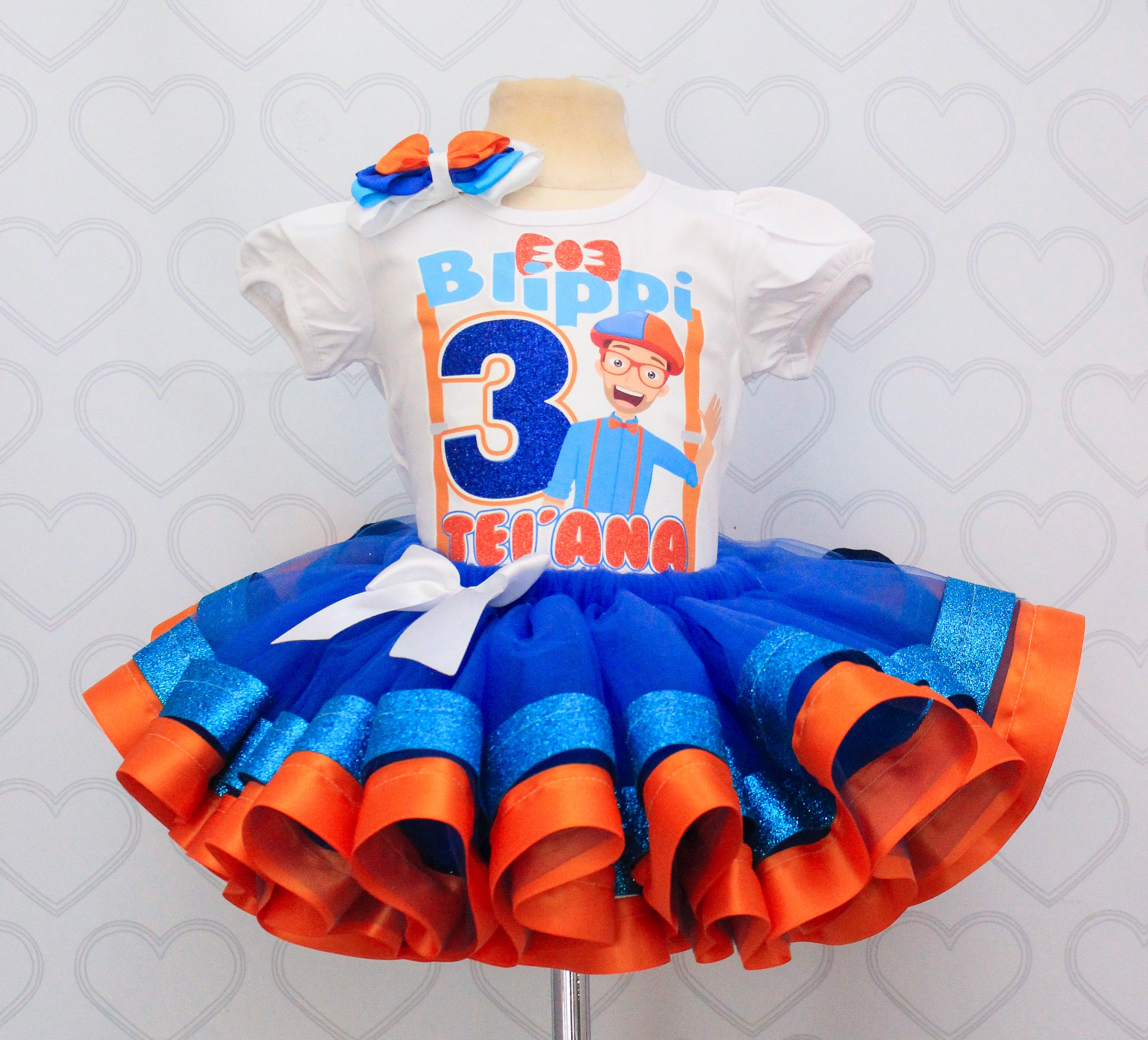 BLiPPi Inspired Blue or Pink Birthday Overalls buy - Handmade & Personalised Cake Smash 1st 2nd 3rd Birthday Dungaree Photoshoot Outfit