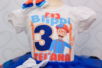 Blippi tutu set-Blippi outfit-Blippi dress- blippi birthday