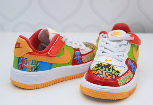 Sour Patch shoes-Sour Patch air force 1's -Girls af1's Shoes-Custom air force 1's- Toddler air force 1's