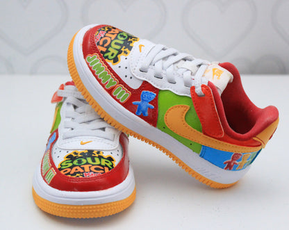 Sour Patch shoes-Sour Patch air force 1's -Girls af1's Shoes-Custom air force 1's- Toddler air force 1's