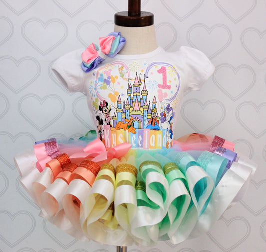 Disneyland tutu set- Disneyland outfit-Disneyland dress(deluxe)