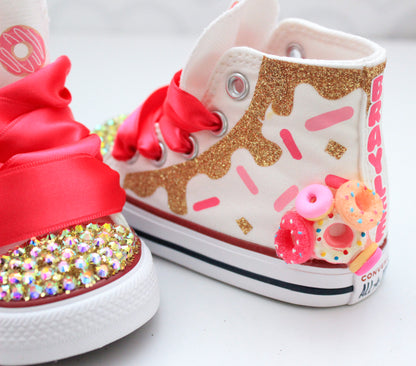 Donut shoes- Donut bling Converse-Donut converse-sweet one converse