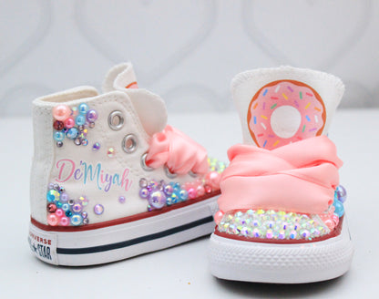 Donut shoes- Donut bling Converse-Donut Shoes