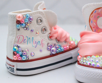 Donut shoes- Donut bling Converse-Donut Shoes