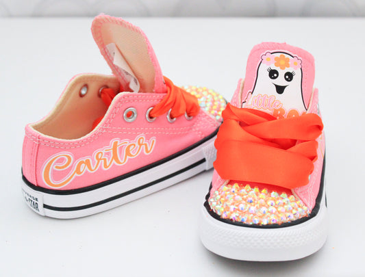 Ghost shoes- Ghost bling Converse-Girls Ghost Shoes-Ghost Converse- Little Boo Converse