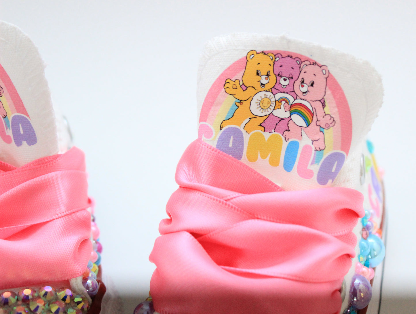 Care Bear shoes-Care Bear bling Converse-Girls Care Bear Shoes