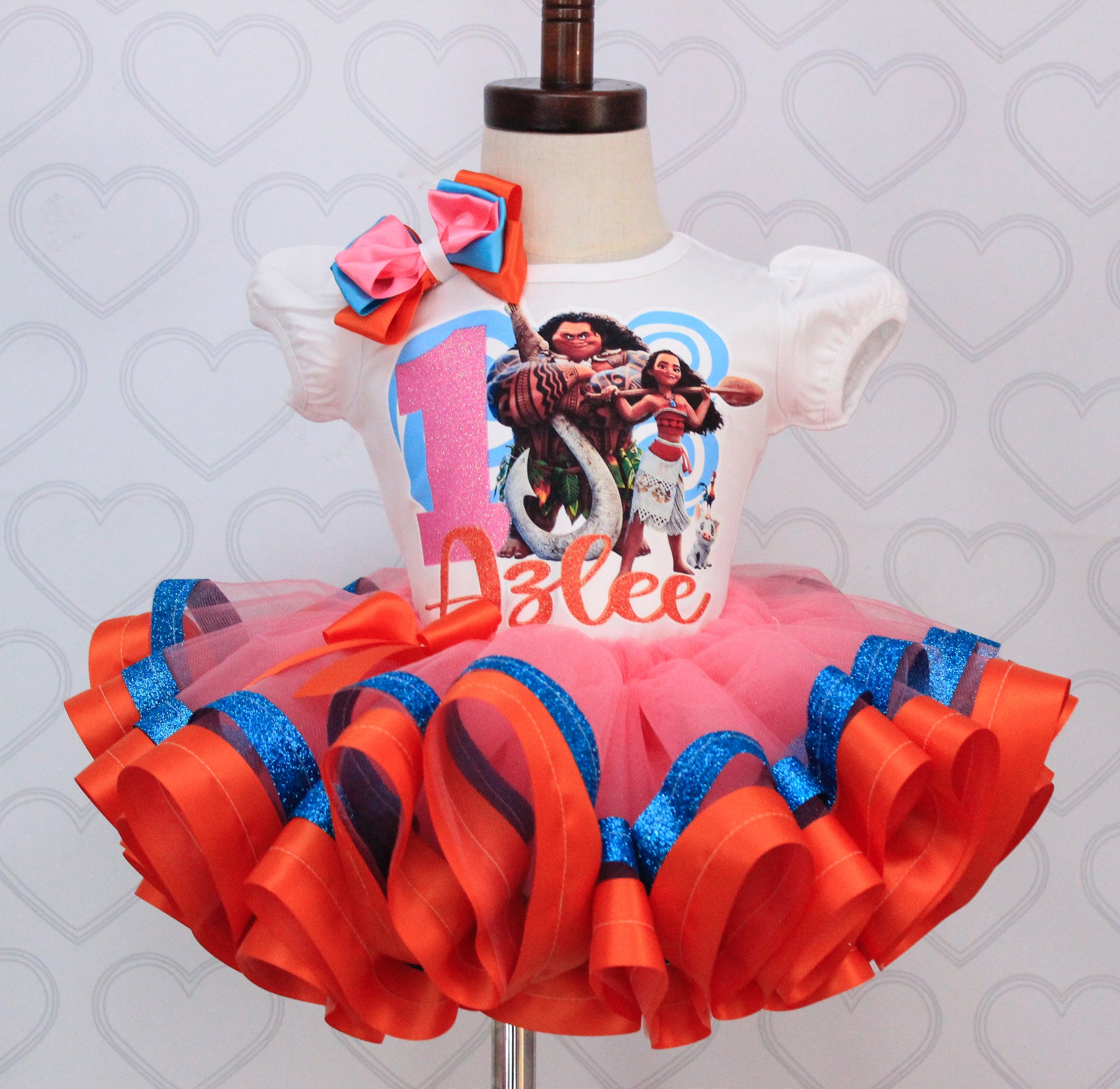 Moana tutu set-Moana outfit-Moana dress Pink Toes & Hair Bows Moana tutu set-Moana outfit-Moana dress Pink Toes & Hair Bows