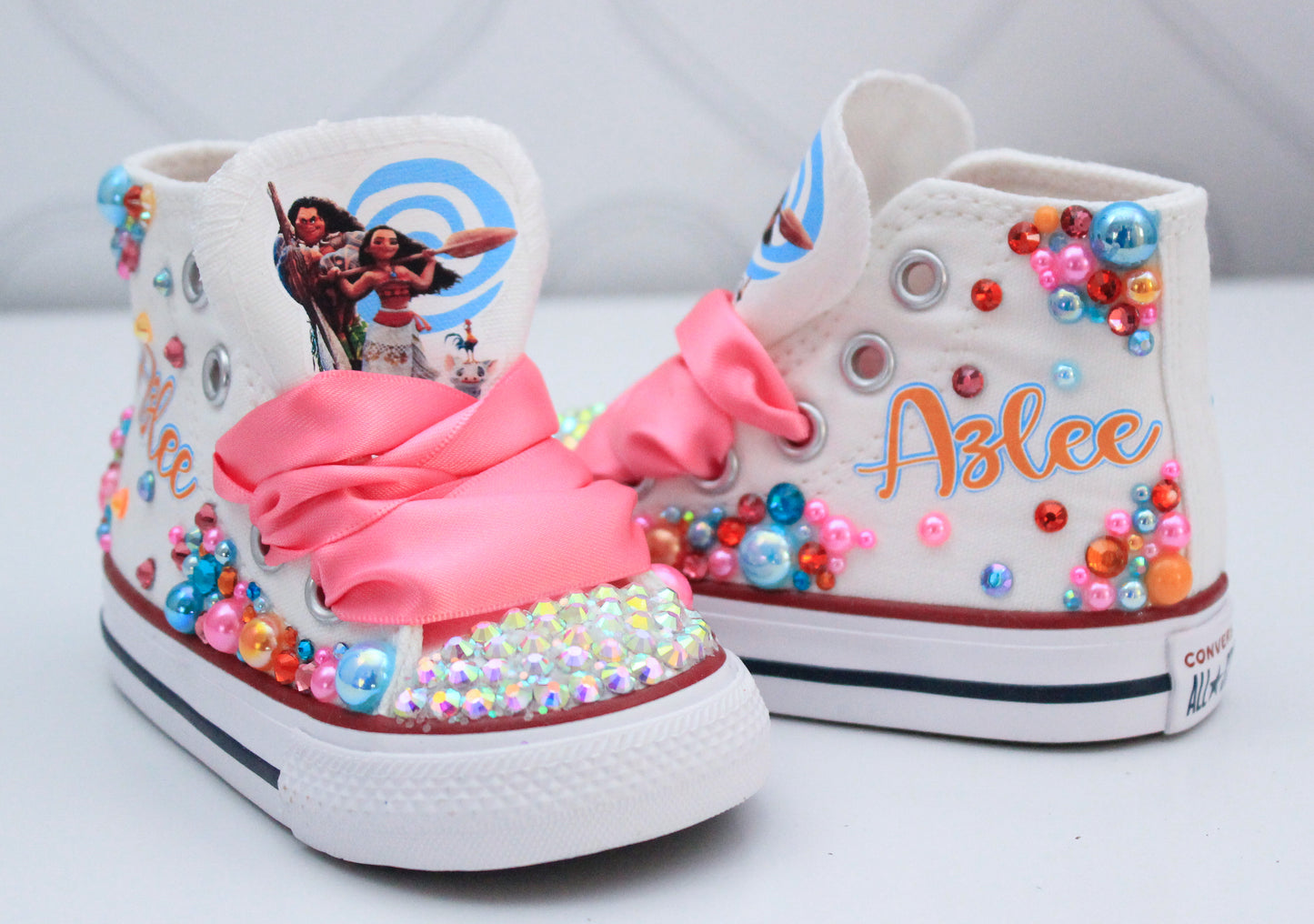 Moana shoes- Moana bling Converse-Girls Moana Shoes-Moana Converse