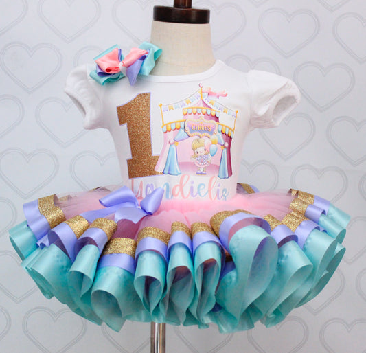 Carousel tutu set-Carousel outfit-Carousel dress-carousel birthday outfit-Circus tutu set