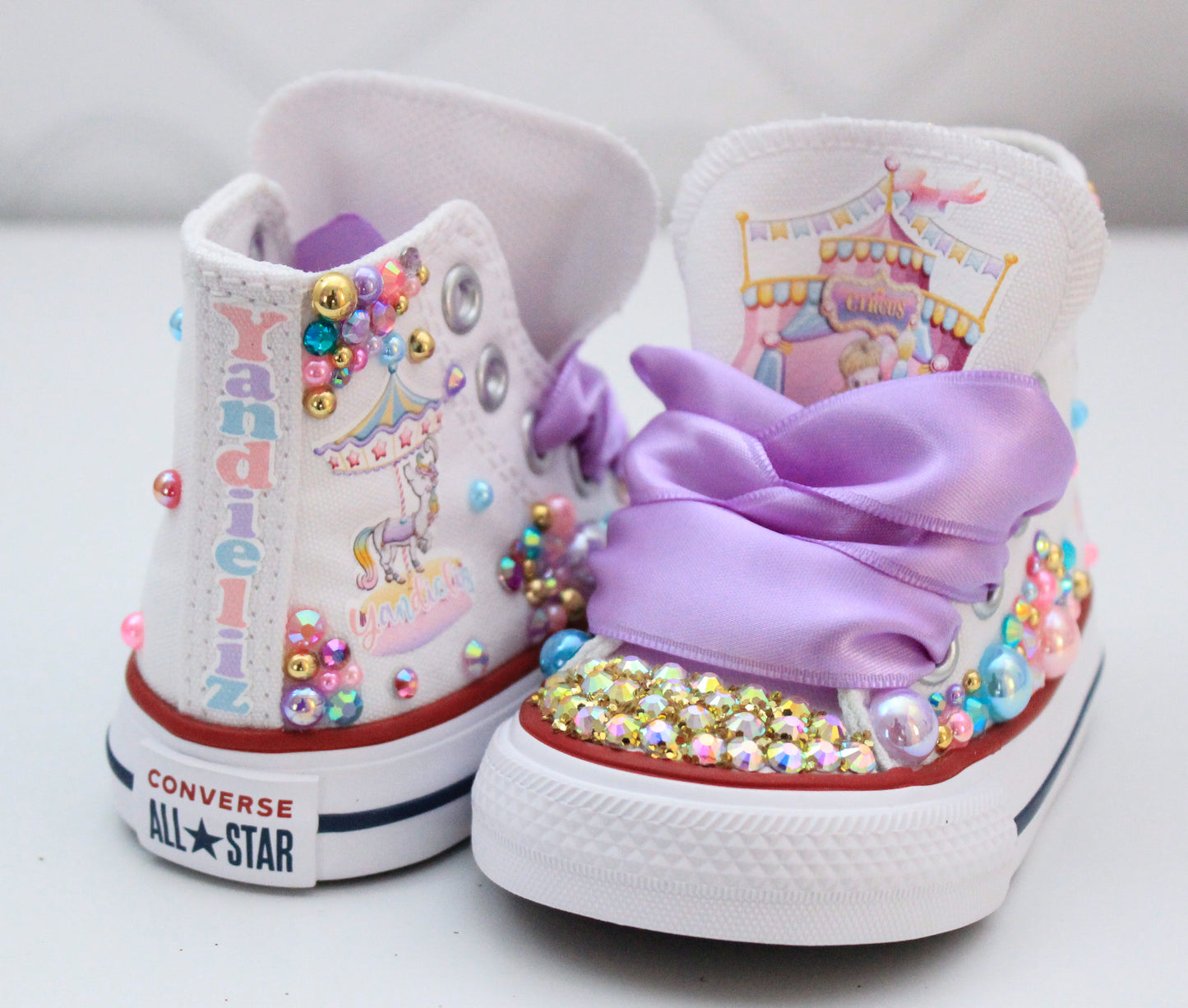 Circus shoes- Circus  bling Converse-Girls Circus  Shoes- Carnival Converse-Circus Converse-Carousel shoes