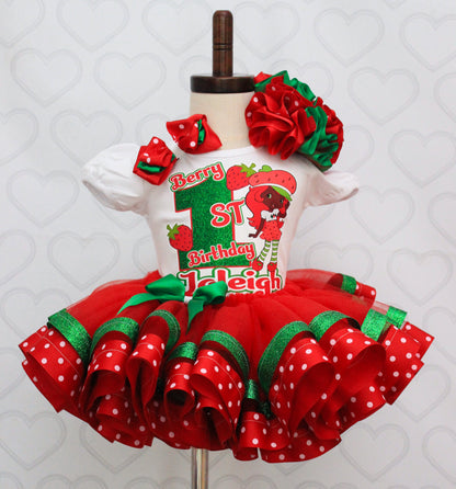 Strawberry Shortcake tutu set-Strawberry Shortcake  outfit-Strawberry Shortcake dress