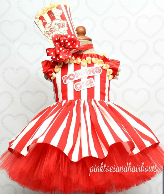 Popcorn Dress- Popcorn costume- Popcorn tutu dress-Carnival dress-carnival costume-circus dress