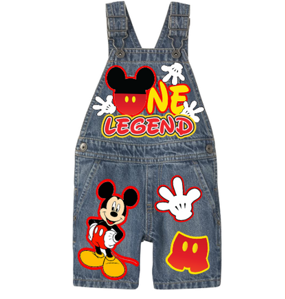 Mickey Mouse Overalls-Mickey Mouse Birthday Overalls-Mickey Mouse Birthday outfit