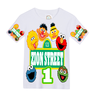 Sesame street Overalls- Sesame street Birthday Overalls- Sesame street Birthday outfit