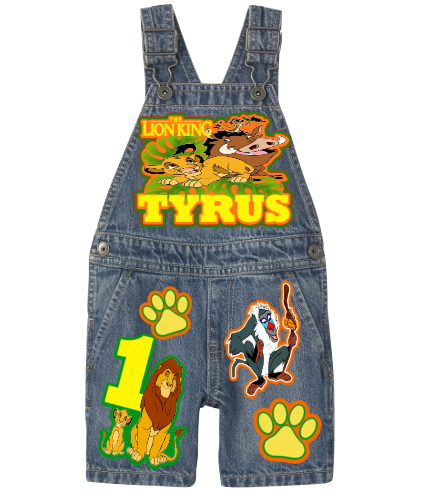 The Lion King Overalls- The Lion King Birthday Overalls- The Lion King Birthday outfit