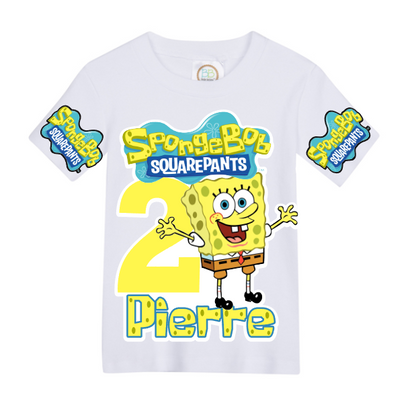 Spongebob overalls- Spongebob outfit- Spongebob birthday shirt