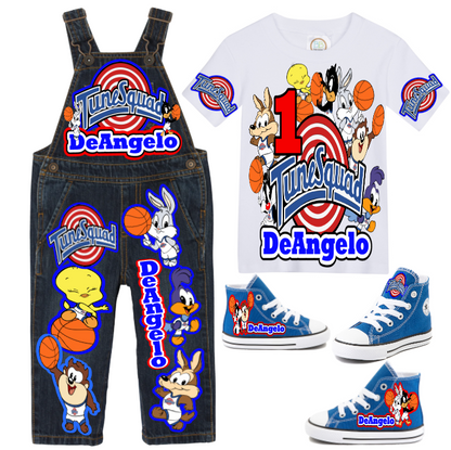 Space Jam overalls-Space Jam outfit-Space Jam birthday shirt-Space Jam birthday outfit