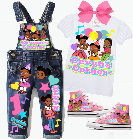 Gracie's corner Overalls-Gracie's corner Birthday Overalls-Gracie's corner Birthday outfit