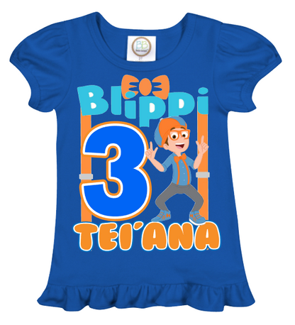 Blippi Overalls-Blippi Birthday Overalls-Blippi Birthday outfit