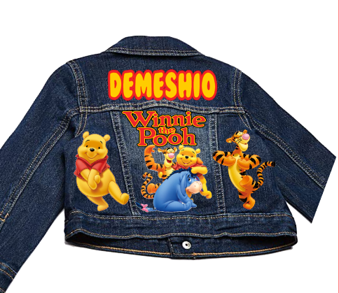 Winnie the Pooh boys outfit -Winnie the Pooh Denim Set-Boys Winnie the Pooh denim set- Winnie the Pooh Birthday outfit