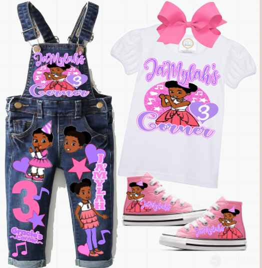 Gracie's corner Overalls-Gracie's corner Birthday Overalls-Gracie's corner Birthday outfit