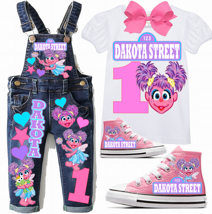 Abby Cadabby Overalls-Abby Cadabby Birthday Overalls-Abby Cadabby Birthday outfit