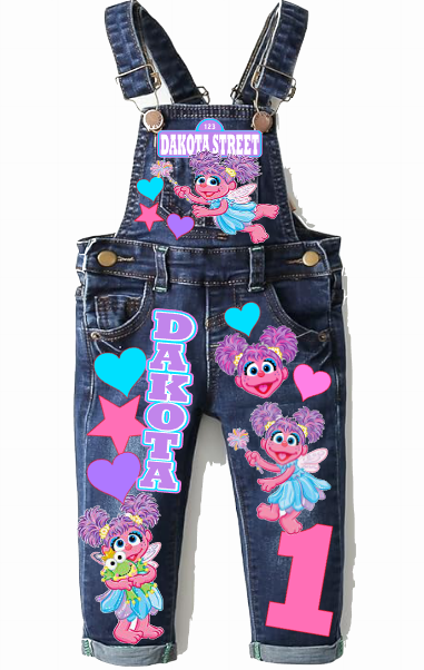 Abby Cadabby Overalls-Abby Cadabby Birthday Overalls-Abby Cadabby Birthday outfit