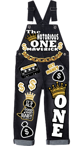 Notorious ONE overalls-Notorious ONE outfit-Notorious ONE birthday shirt-Notorious ONE birthday outfit