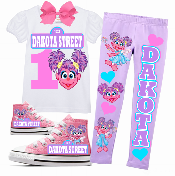 Abby Cadabby Legging outfit-Abby Cadabby legging Set-Abby Cadabby Birthday outfit