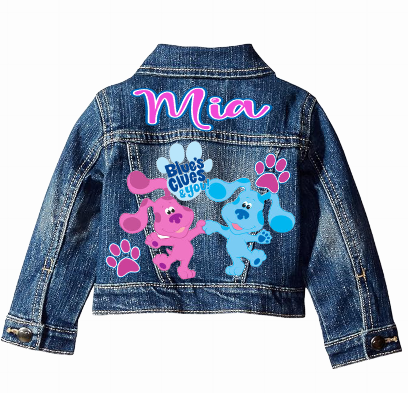 Blues Clues Girls denim outfit-Blues Clues Denim Set-Blues Clues Birthday outfit-Blues Clues Jean outfit