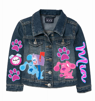 Blues Clues Girls denim outfit-Blues Clues Denim Set-Blues Clues Birthday outfit-Blues Clues Jean outfit