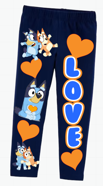 Bluey Legging outfit-Bluey legging Set-Bluey Birthday outfit